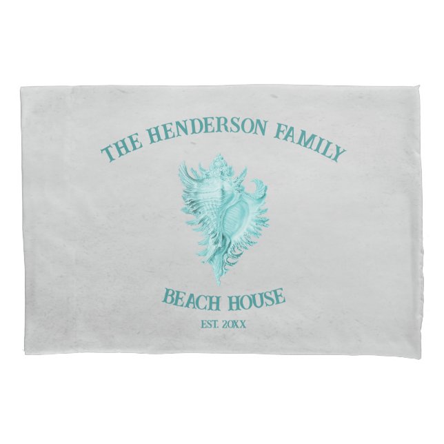 Funda de almohada de concha verde azulada (Anverso)