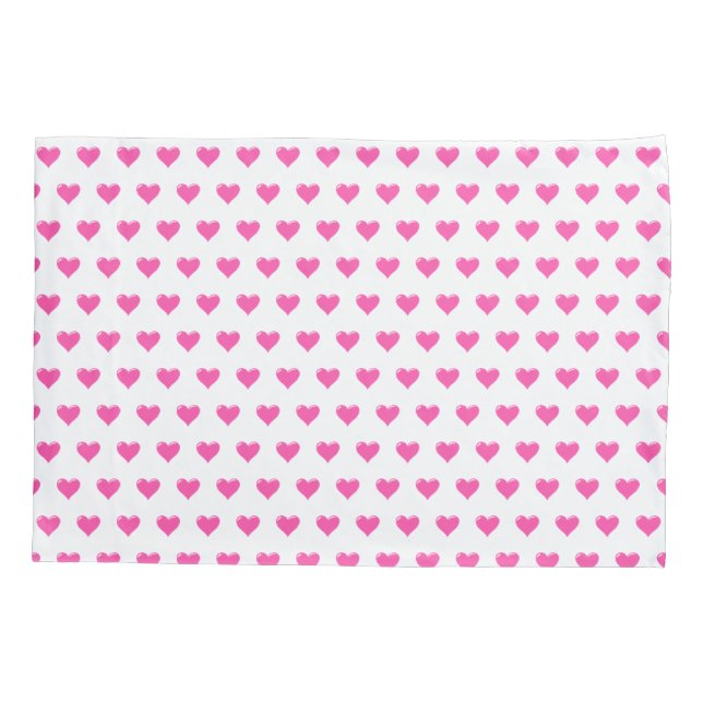 Funda de almohada de corazón rosado (Reverso)
