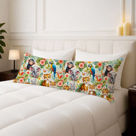 Funda de Almohada de Cuerpo de Animales Bebés de l
