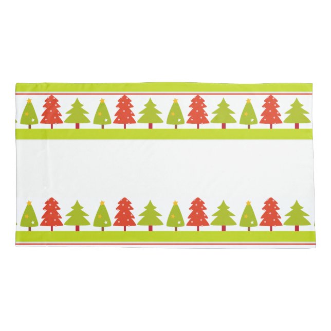 Funda de almohada de diseño de árbol de Navidad (Reverso)