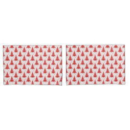 Funda de almohada de diseño de patrón rojo de árbo