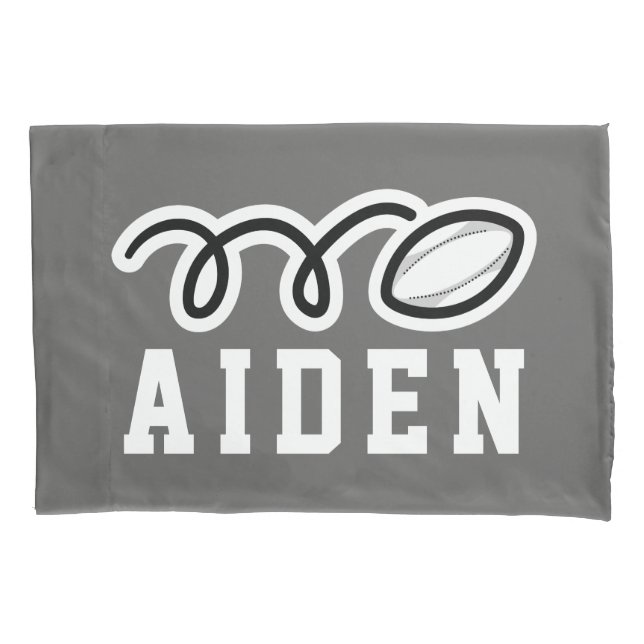 Funda de almohada de encargo del deporte del rugbi (Anverso)