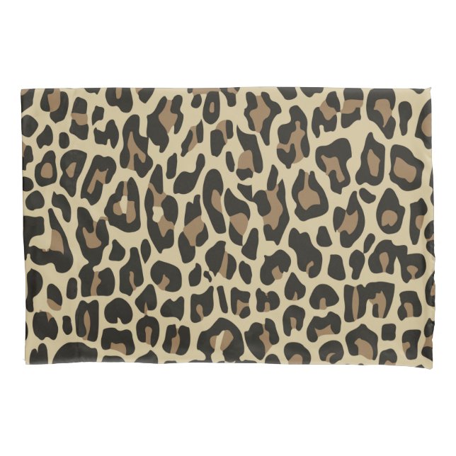 Funda de almohada de estampado animal con leopardo (Anverso-izquierdo)