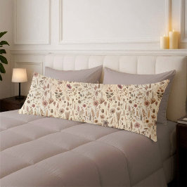 Funda de Almohada de Flores Prensadas de Herbario 