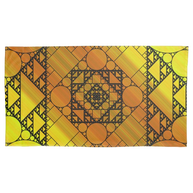 Funda de almohada de geometría fractal (Anverso)