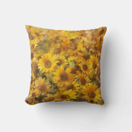 Funda de almohada de girasol del desierto american