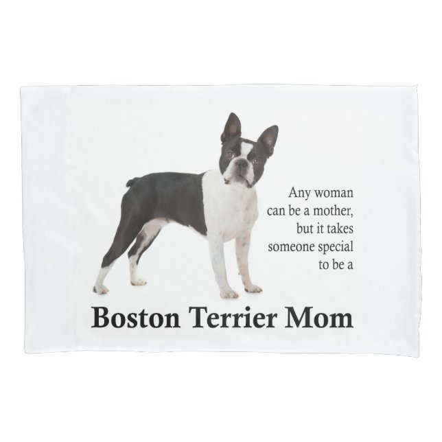 Funda de almohada de la mamá de Boston Terrier (Anverso)