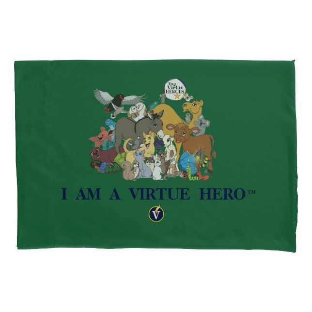 Funda de almohada de los personajes de VIRTUE HERO (Anverso)