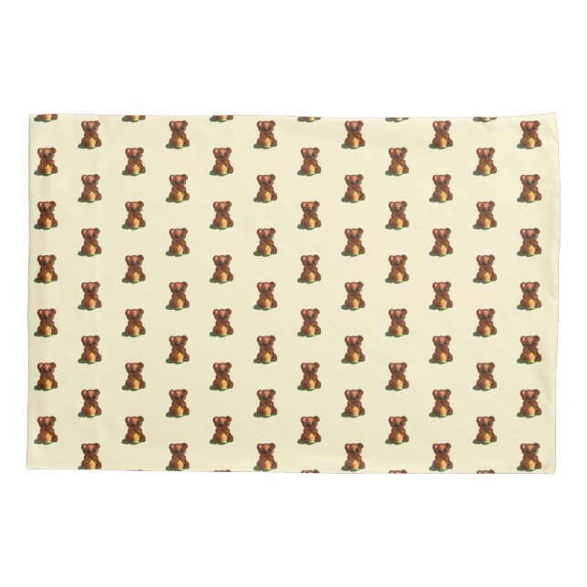 Funda de almohada de oso cortado (Reverso)