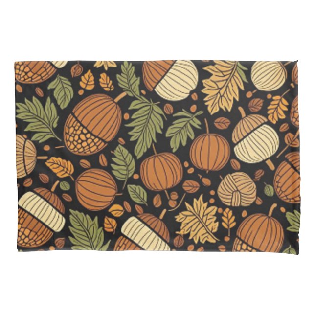 Funda de almohada de otoño del Día de cosecha del  (Anverso)