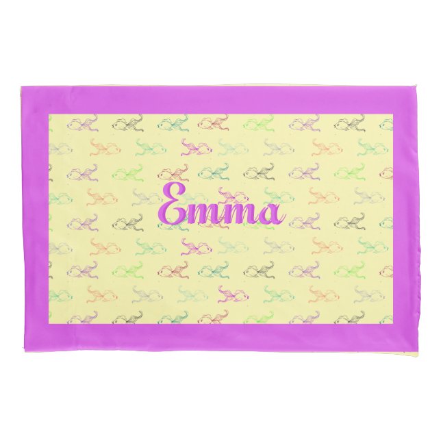 Funda de almohada de pescado multicolor (Anverso)