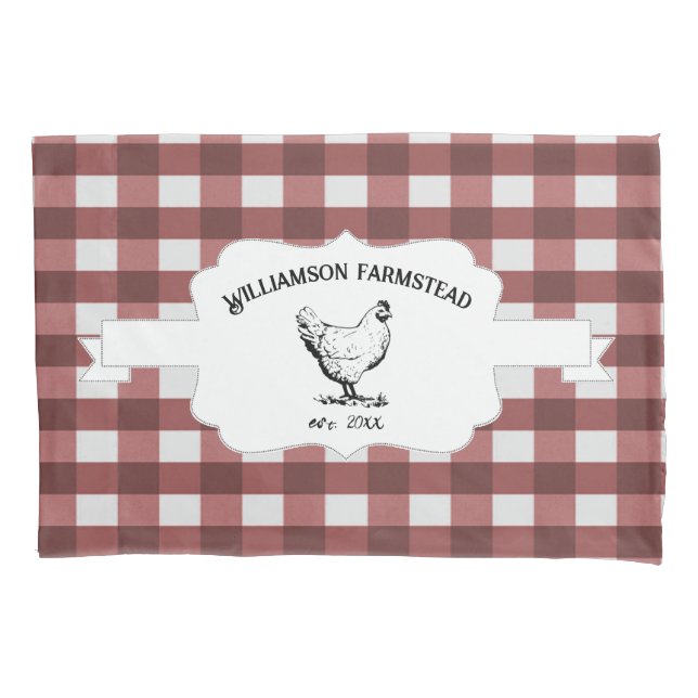 Funda de almohada de pollo de la granja de búfalo  (Anverso)