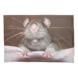 funda de almohada de rata de sonriente