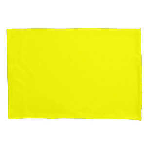Funda de almohada de tamaño simple amarillo limón