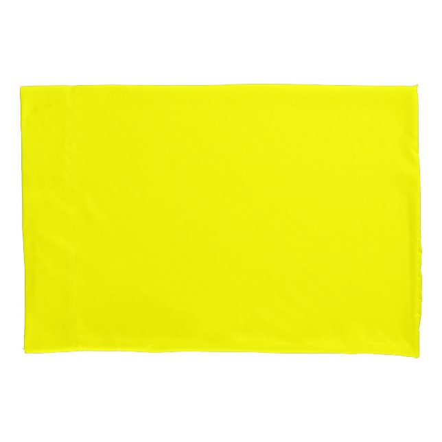 Funda de almohada de tamaño simple amarillo limón (Anverso)