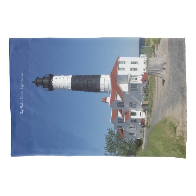 Funda de almohada del faro Big Sable Point (Anverso)