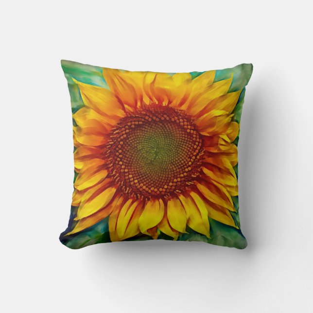 Funda de almohada del girasol (Anverso)