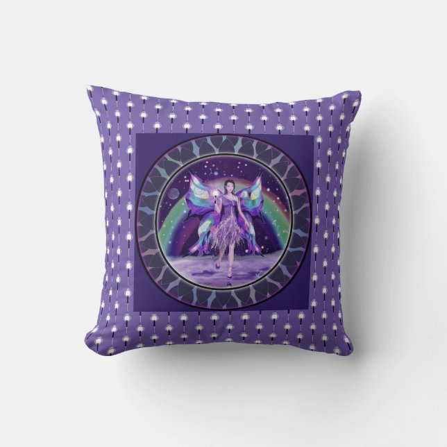 Funda de almohada del hada de la piel de la lluvia (Anverso)