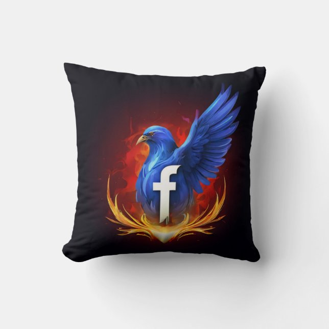 Funda de almohada del logotipo de Facebook - Conex (Anverso)