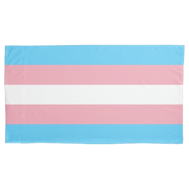 Funda de almohada del rey de la bandera transgéner (Anverso)