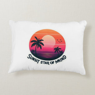 Funda de almohada del sueño del atardecer retro
