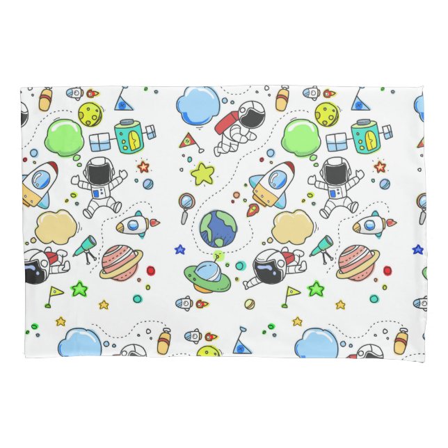Funda de almohada del tema del espacio personaliza (Anverso)