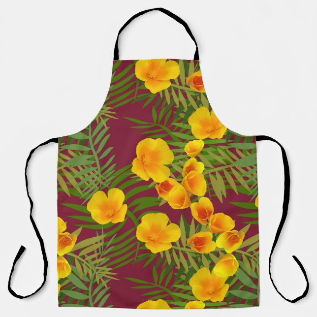 Funda de almohada delantal de Amapola de Californi (Anverso)