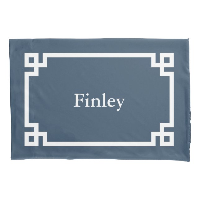 Funda de almohada estándar de la llave griega del  (Anverso)