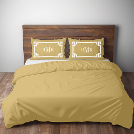 Funda de almohada estándar de monograma de clave g