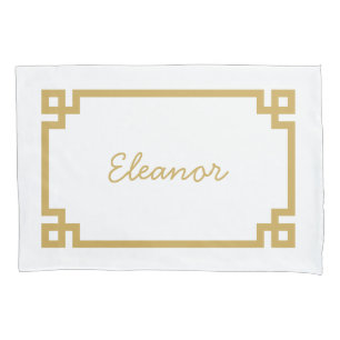 Funda de almohada estándar de monograma de clave g