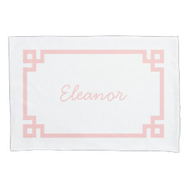Funda de almohada estándar monograma de clave grie