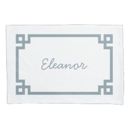 Funda de almohada estándar monograma de clave grie