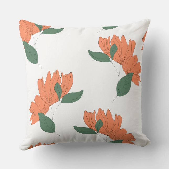 Funda de almohada estética floral negra (Reverso )