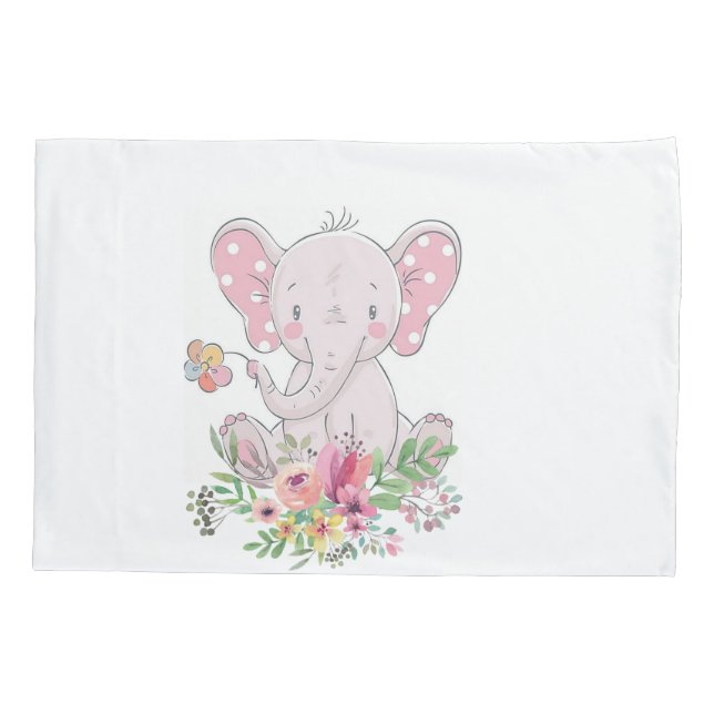Funda de almohada Flor de oso rosa blanco (Reverso)