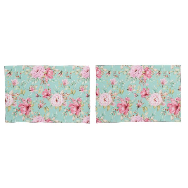 Funda de almohada floral (Anverso - Set)