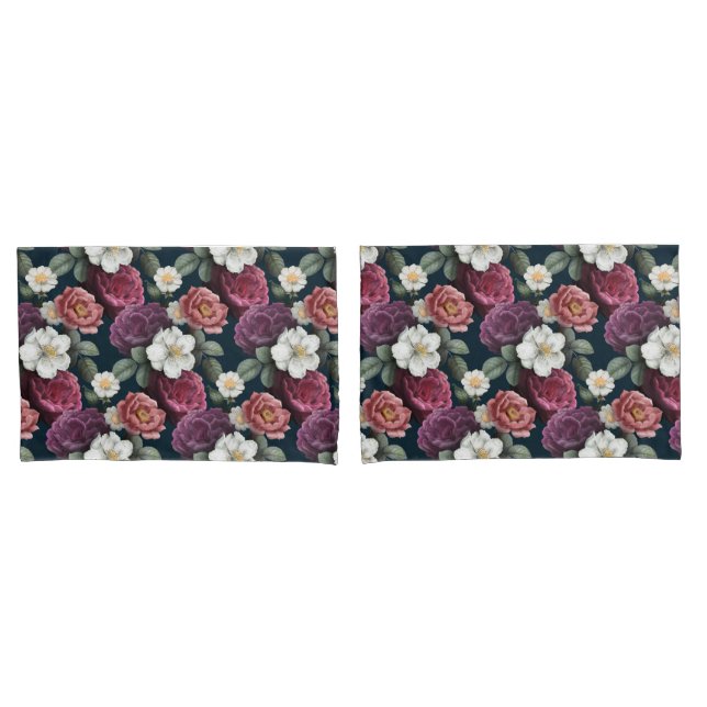 Funda de almohada floral (Anverso - Set)