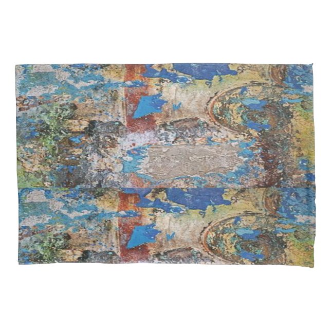 Funda de almohada Floral Abstrato Azul (Anverso)