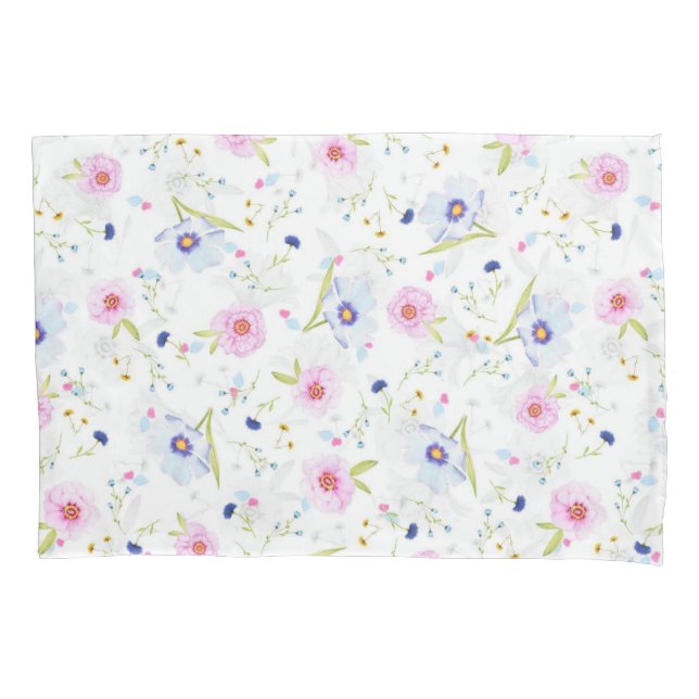Funda de almohada floral de patrón (Anverso)