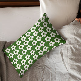 Funda de almohada floral verde del bosque
