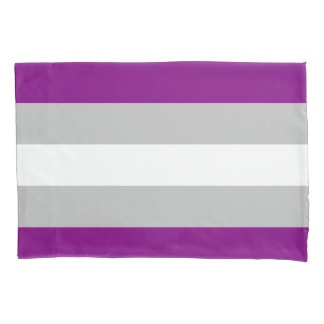 funda de almohada Gris-asexual de la bandera