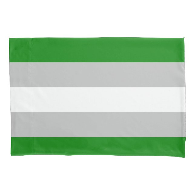 funda de almohada Gris-romántica de la bandera (Anverso)