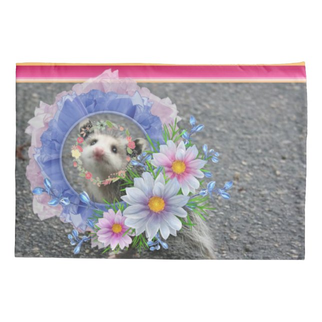 Funda de almohada Opossum Floral (Reverso)