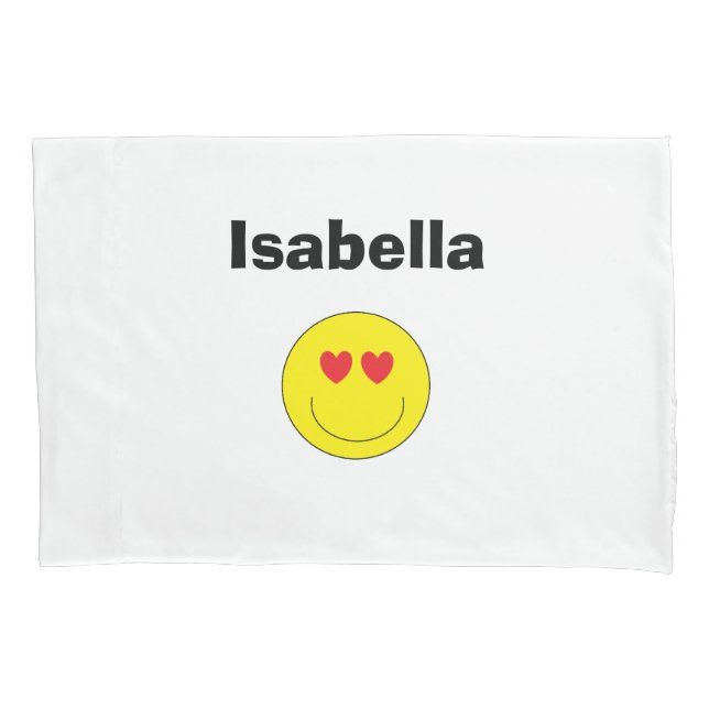 Funda de almohada personalizada de la emoji (Anverso)