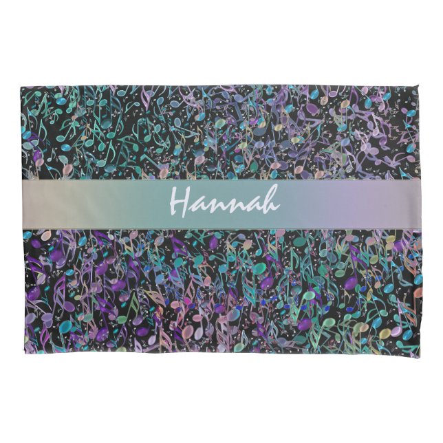 Funda de almohada personalizada de la nota de la (Anverso)