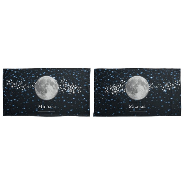 Funda de almohada personalizada lunar (Anverso - Set)