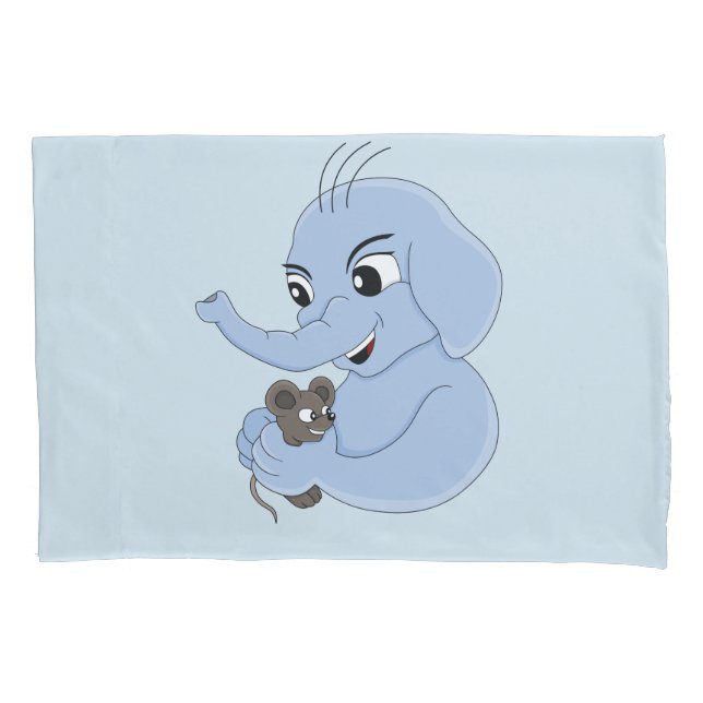 Funda de almohada personalizado elefante lindo (Anverso)