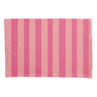 funda de almohada rayada rosa