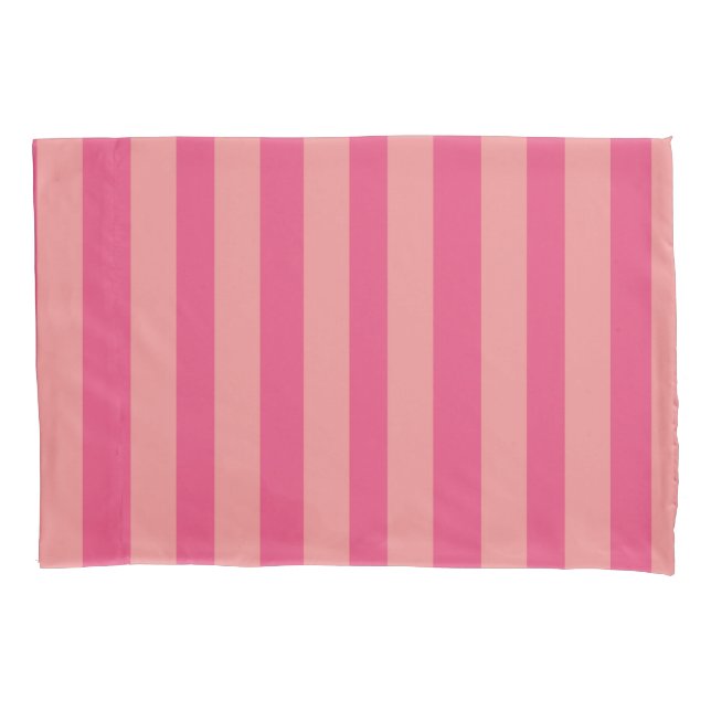 funda de almohada rayada rosa (Anverso)