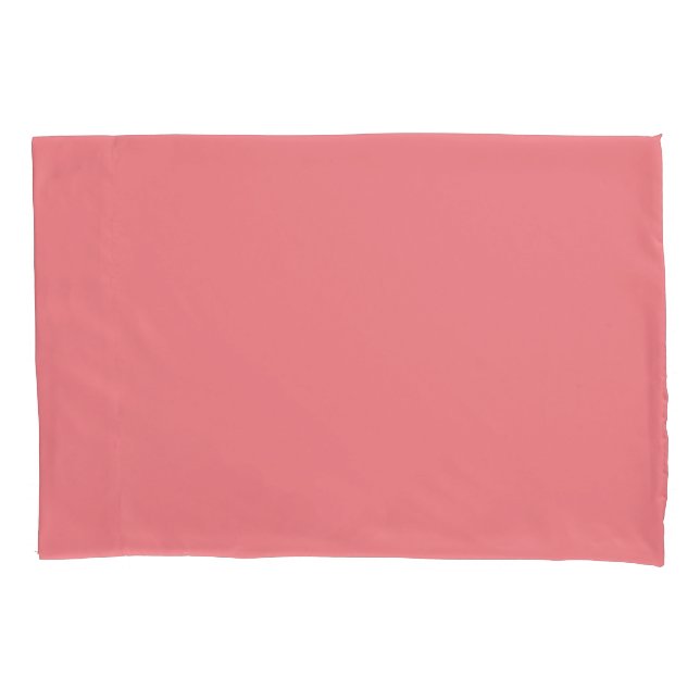 Funda de almohada rosa de tamaño simple estándar (Anverso)