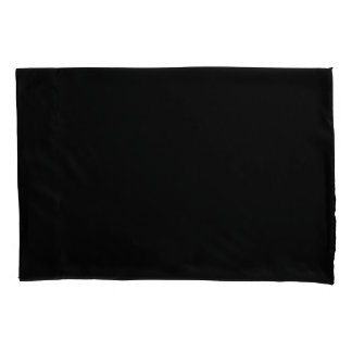 Funda de almohada simple negra, tamaño estándar